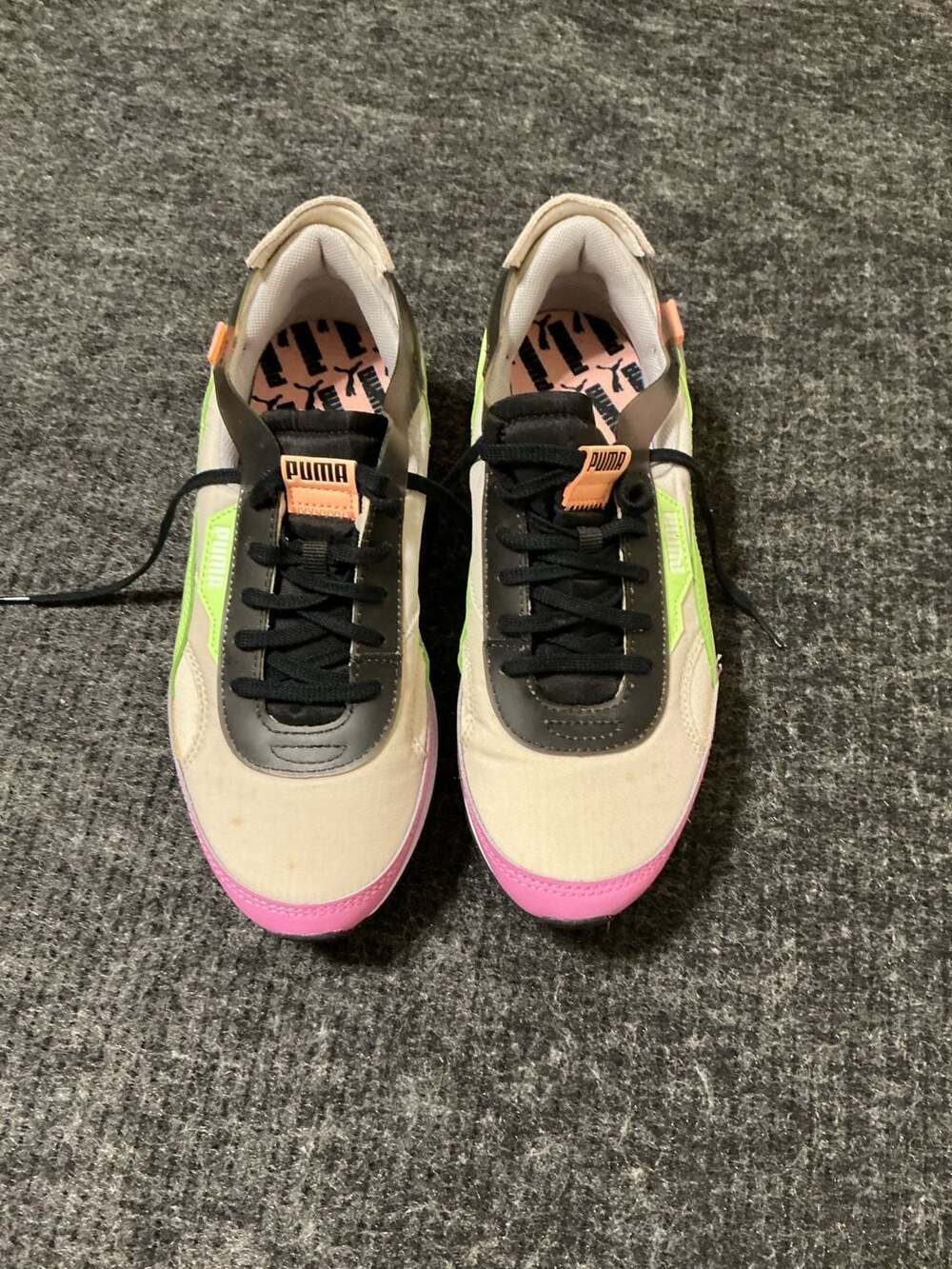 Puma Future Rider Lifestyle Sneakers Womens Size 8.5 Beige Pink Green